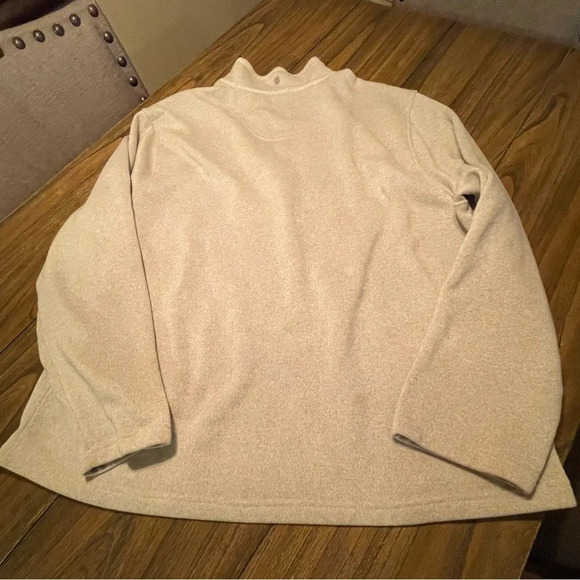 Izod Mens Sweater Size XXL Pullover 1/4 Zip Long Sleeve Beige EUC - Picture 6 of 7